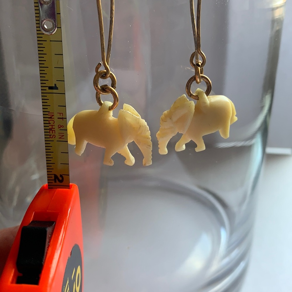 Elephant earrings.